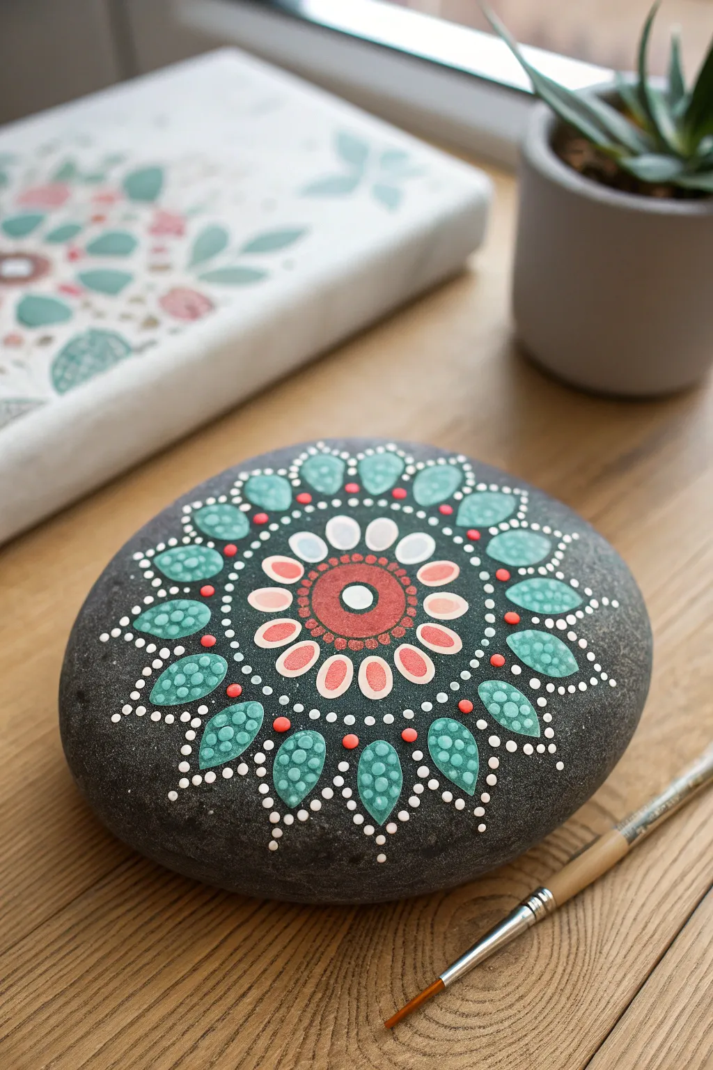 Find your zen with this meditative mandala dot painting technique on smooth river stones.