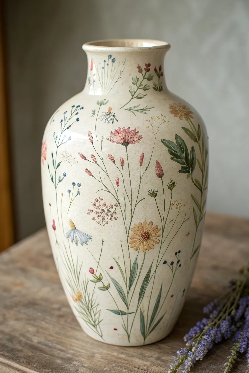 Wildflower meadow wraparound vase inspiration, airy blooms with Scandinavian minimal charm
