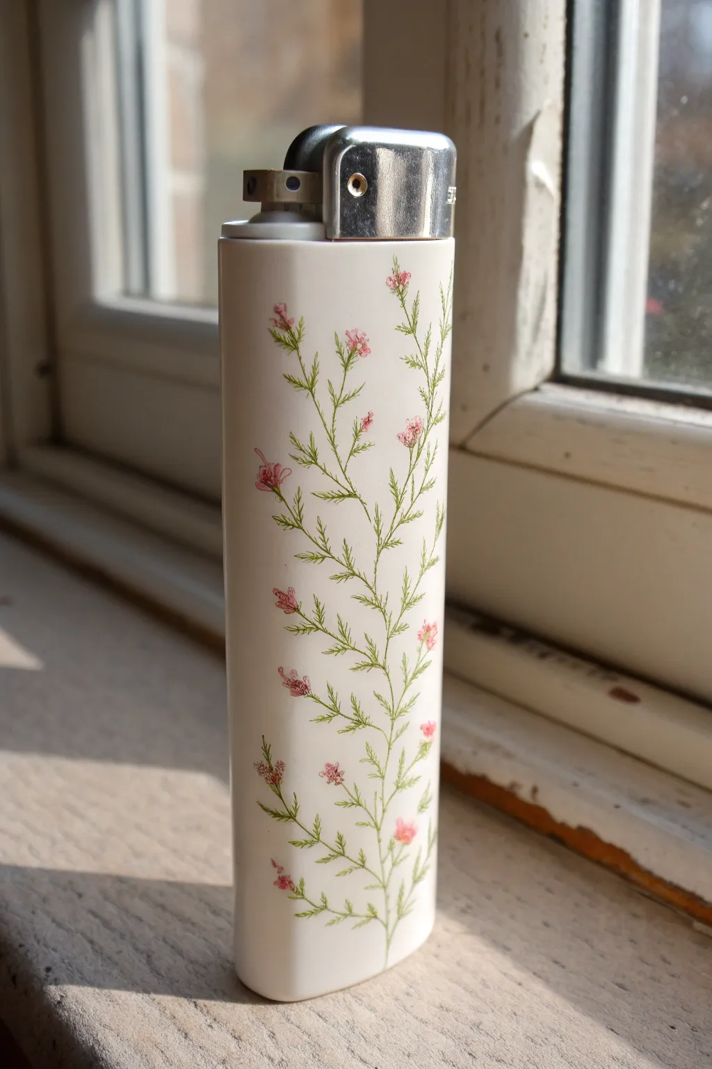 Tiny floral vine wrap for a lighter, minimalist and sweet with cozy neutral tones