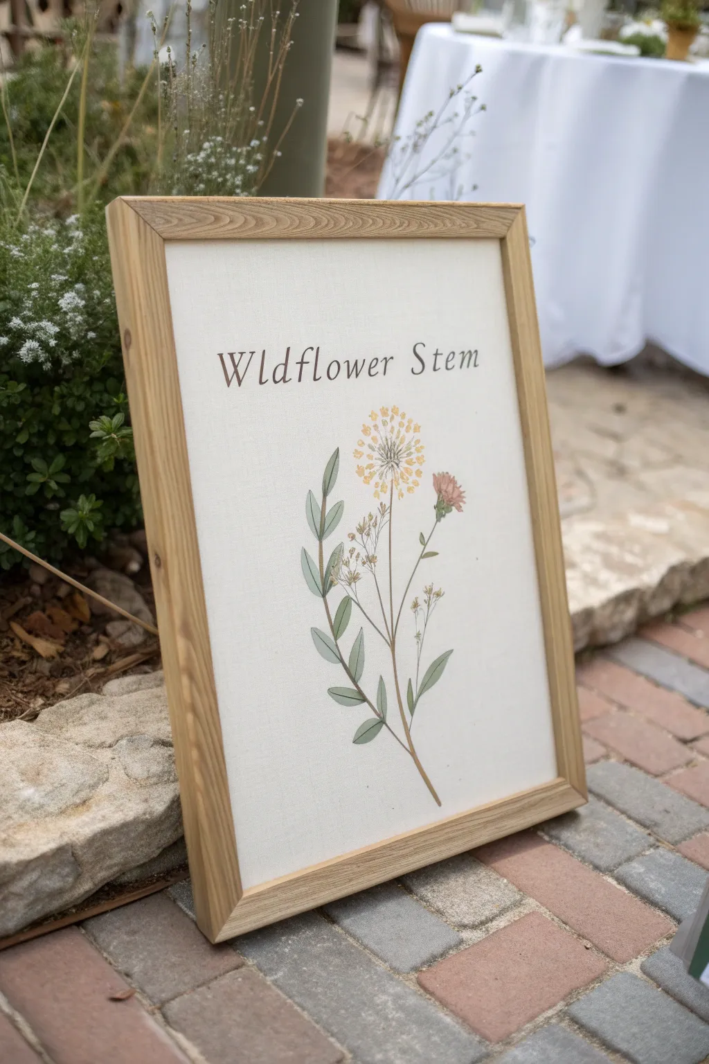 Minimal memorial painting with hand-lettered names, dates, and a keepsake line at the edge.