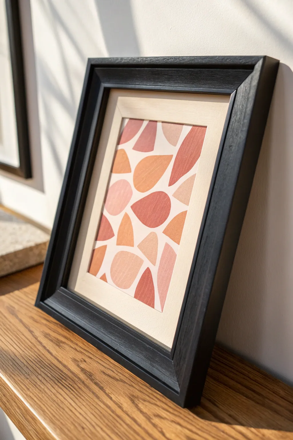 Matte black frame ideas with crisp contrast and velvety finish to make artwork pop