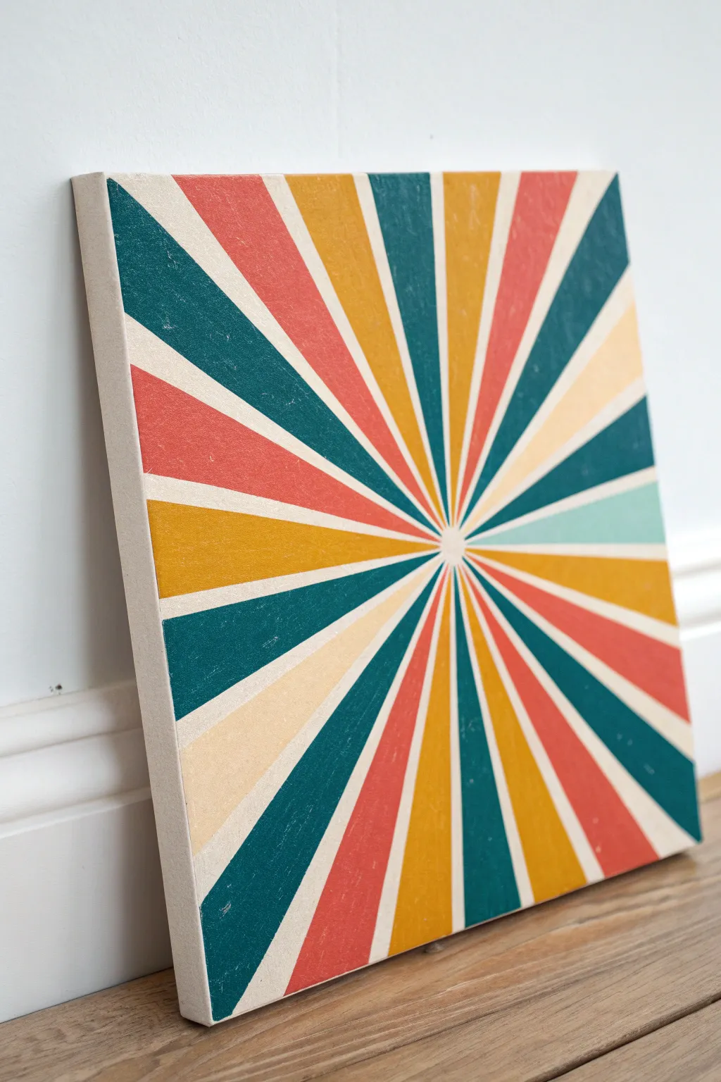 Crisp pop art sunburst burst with bold black outlines and bright wedges for a high-contrast backdrop