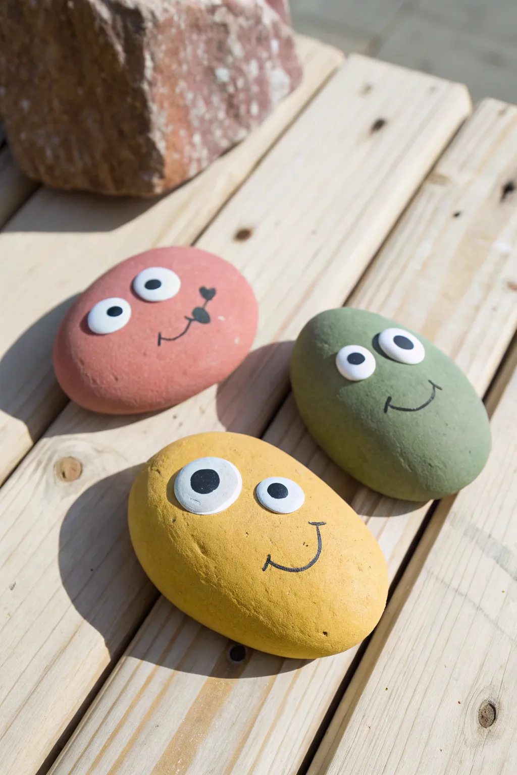 Turn smooth stones into silly friends! These googly-eyed rock monsters are a must-try.