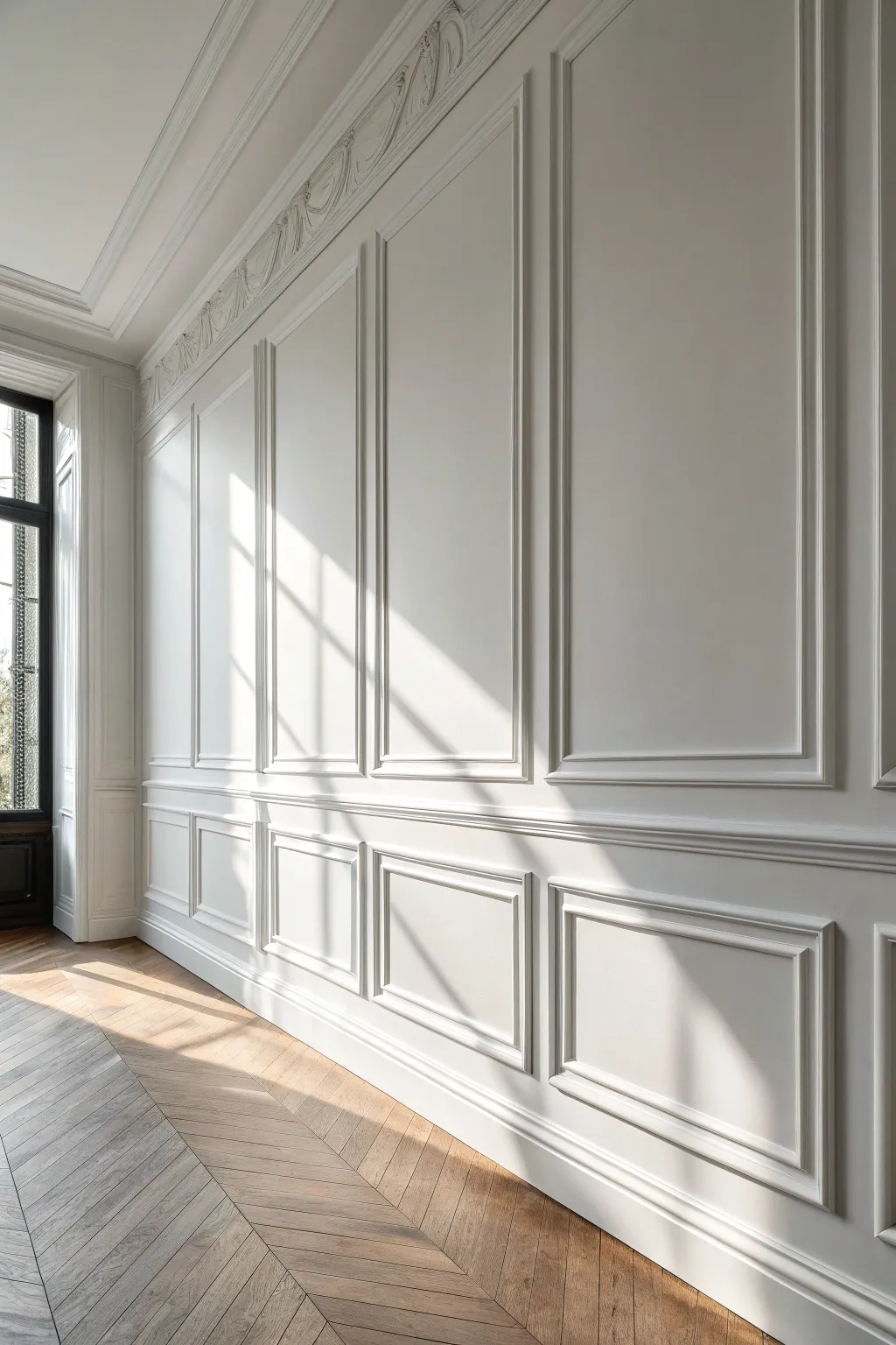 Elevate your dining room with this elegant picture frame molding. A timeless Parisian touch. ✨