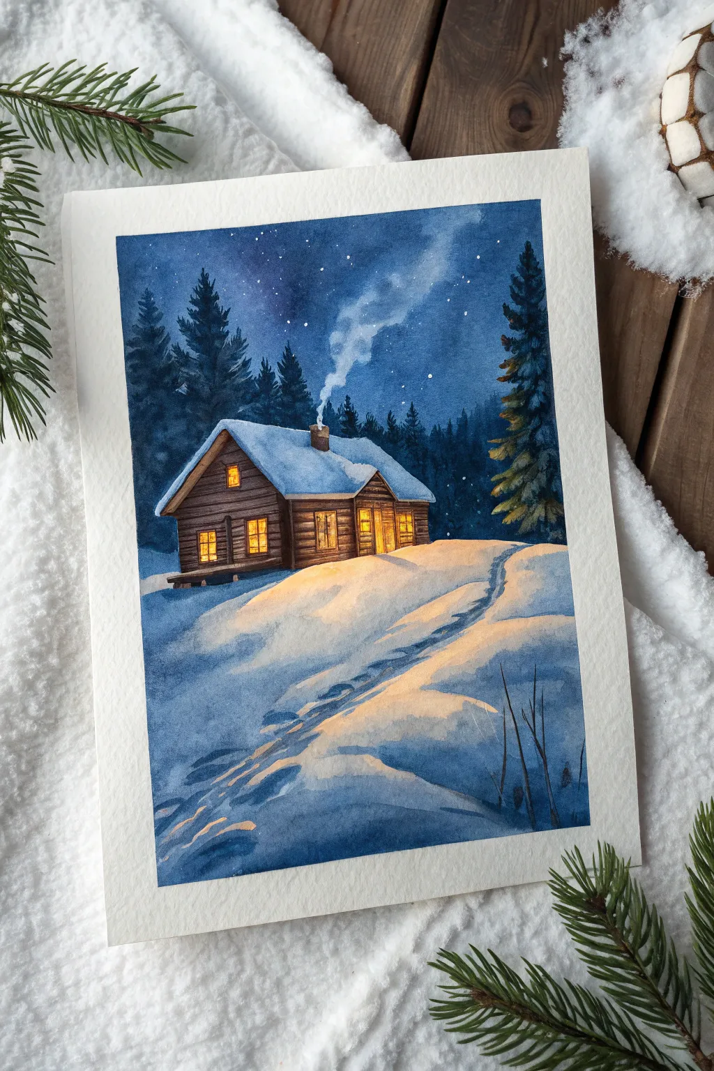 Warm your art studio with this cozy winter cabin painting inspiration to try tonight.