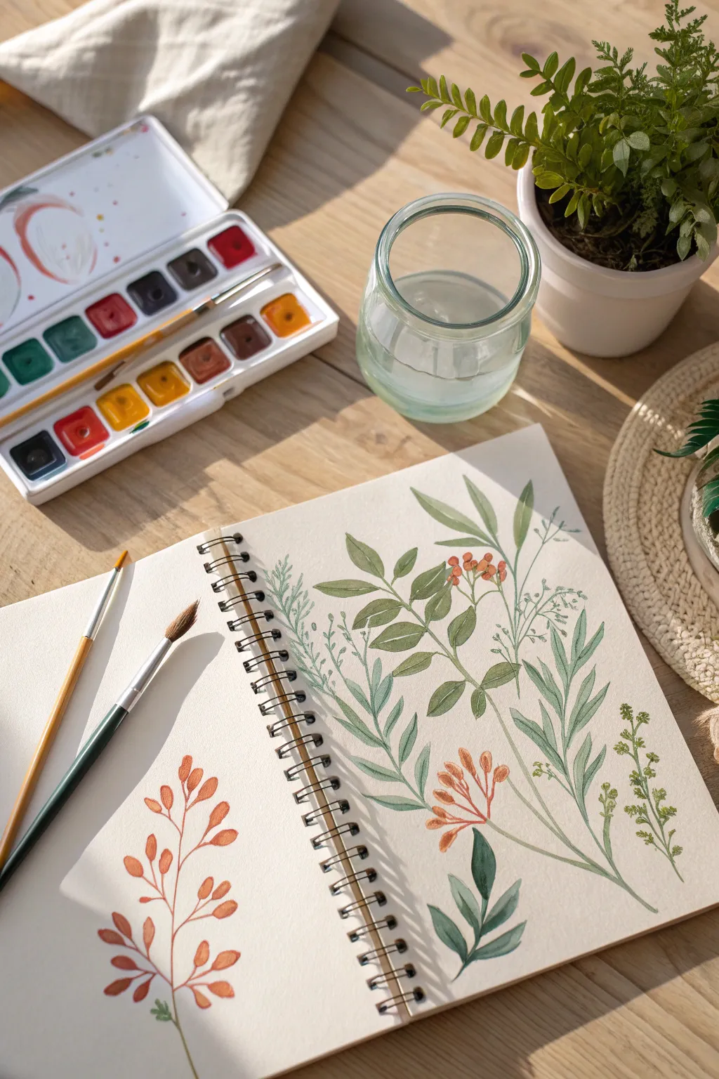 Embrace the aesthetic chaos of a creative gouache painting session.