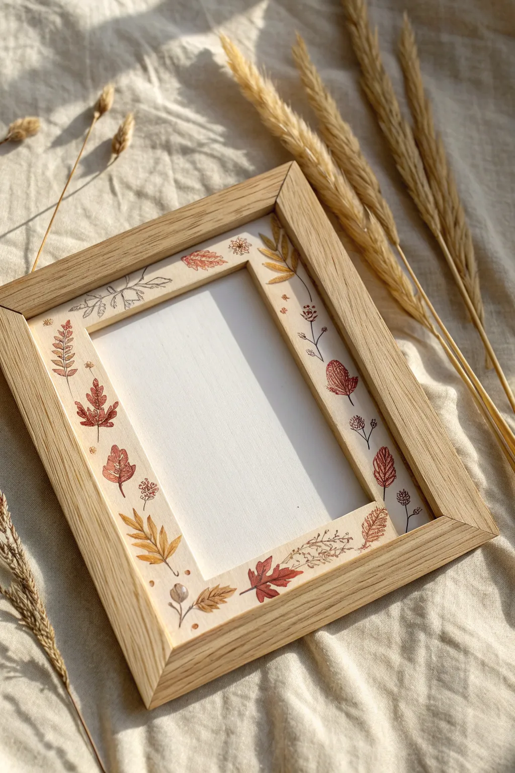 Transform plain frames with whimsical seasonal doodles for a cozy, handcrafted touch.