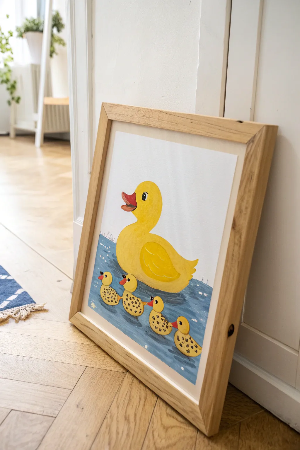 Paint an adorable rubber duck family portrait to add a splash of fun to your bathroom walls.