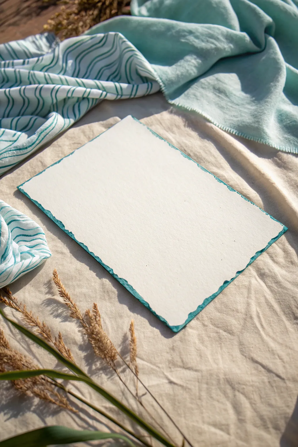 Minimal Aquarius glyph with flowing watercolor ribbons, crisp lines and calming Nordic boho vibes.