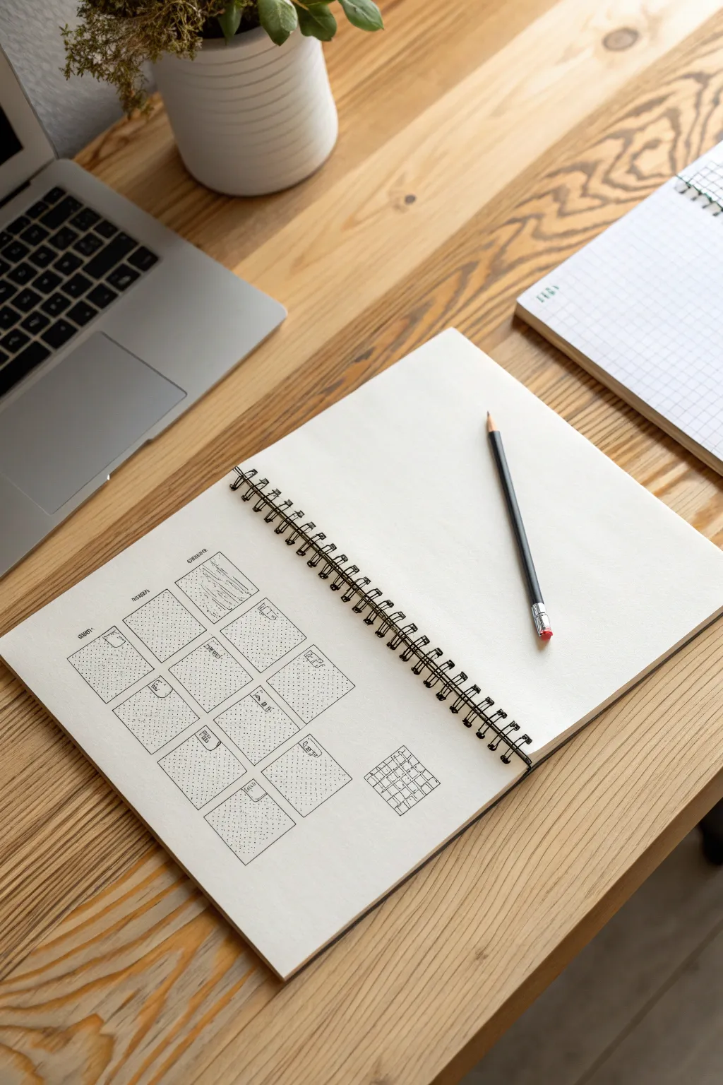 Mini value scale practice sheet with hatching, cross-hatching, and stippling in pencil.