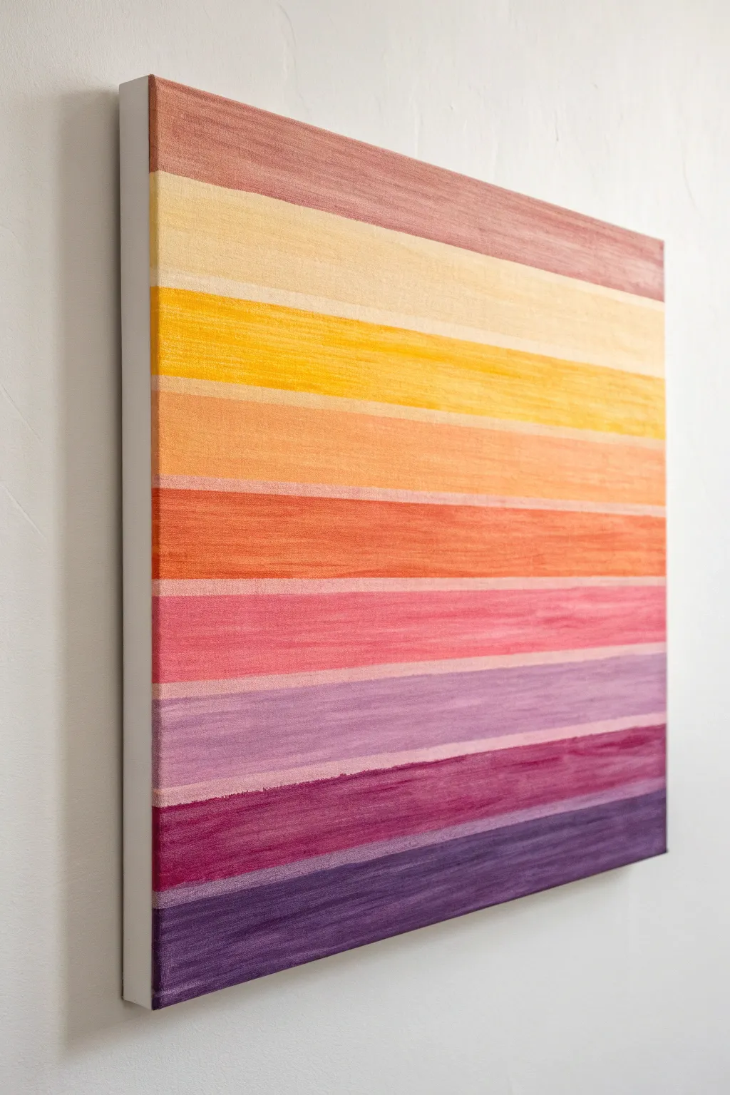 Sunset band stripes canvas background in soft blends and bold contrast for minimalist boho art.