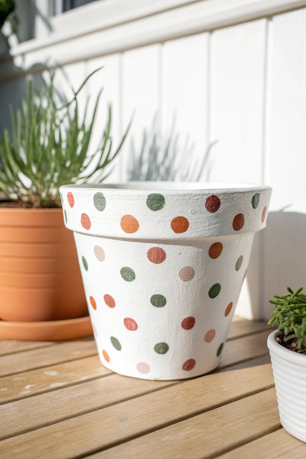 Add a splash of joy to your decor with this playful confetti polka dot painting idea!