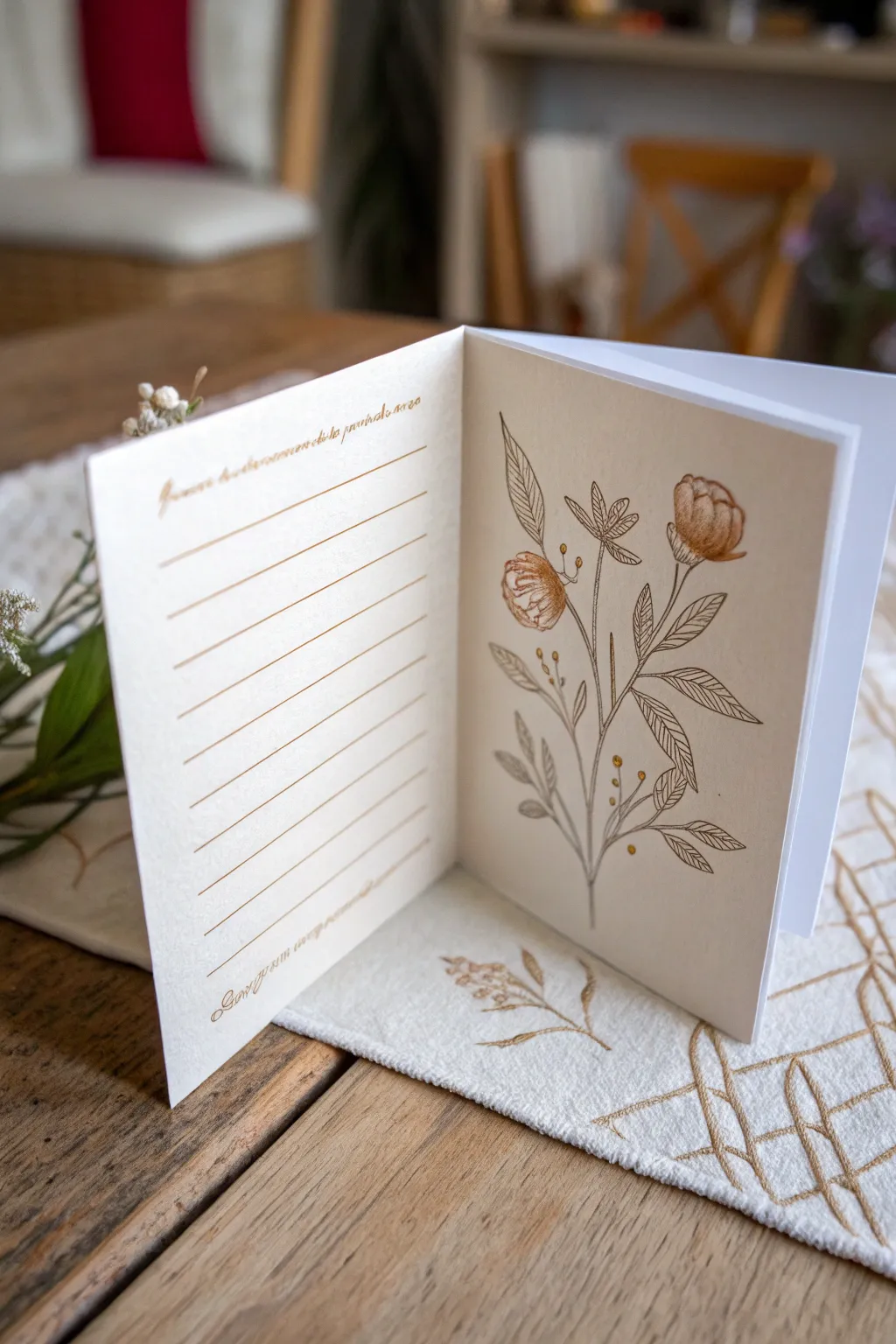 Turn your drawings into elegant folded greeting cards with a mail-ready, handmade feel.
