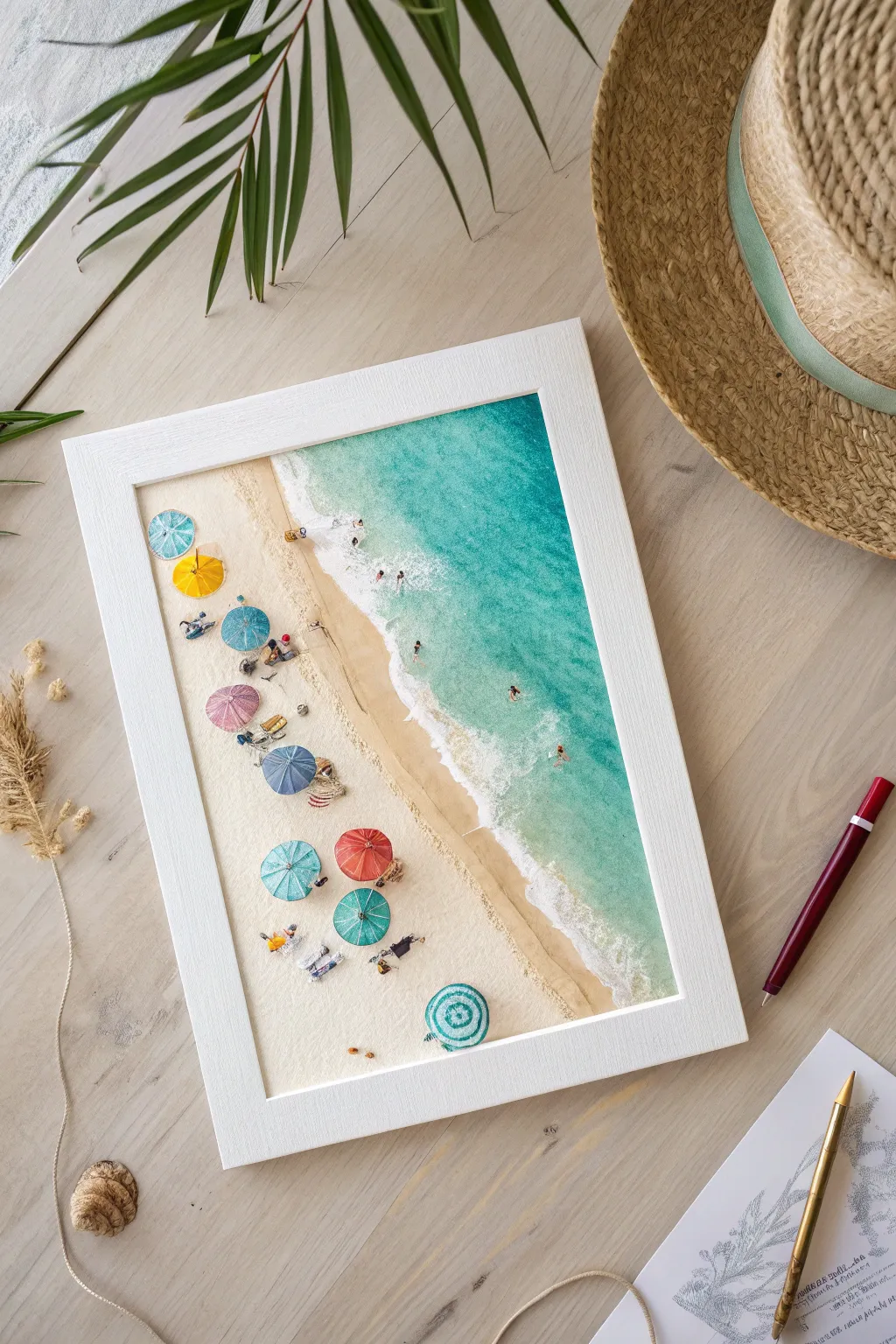 Capture the summer vibe with this cute aerial beach view. Perfect for beginners!