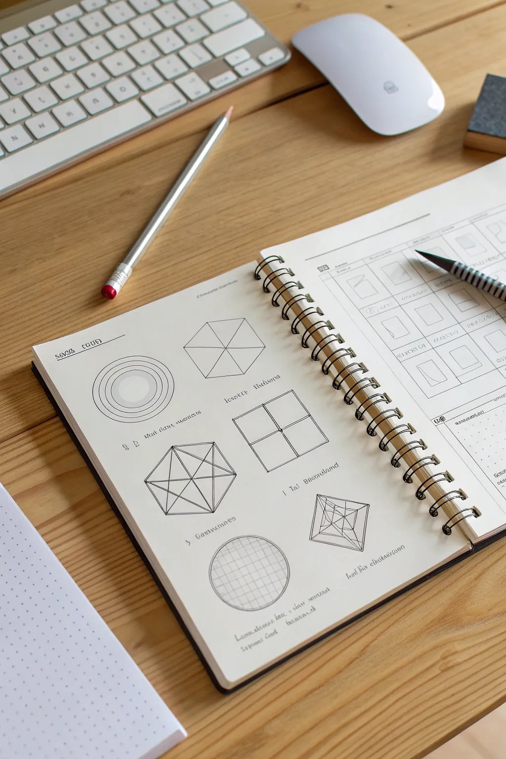 Shape-to-form drills: circles, cubes, and cylinders evolving into clean shaded volume