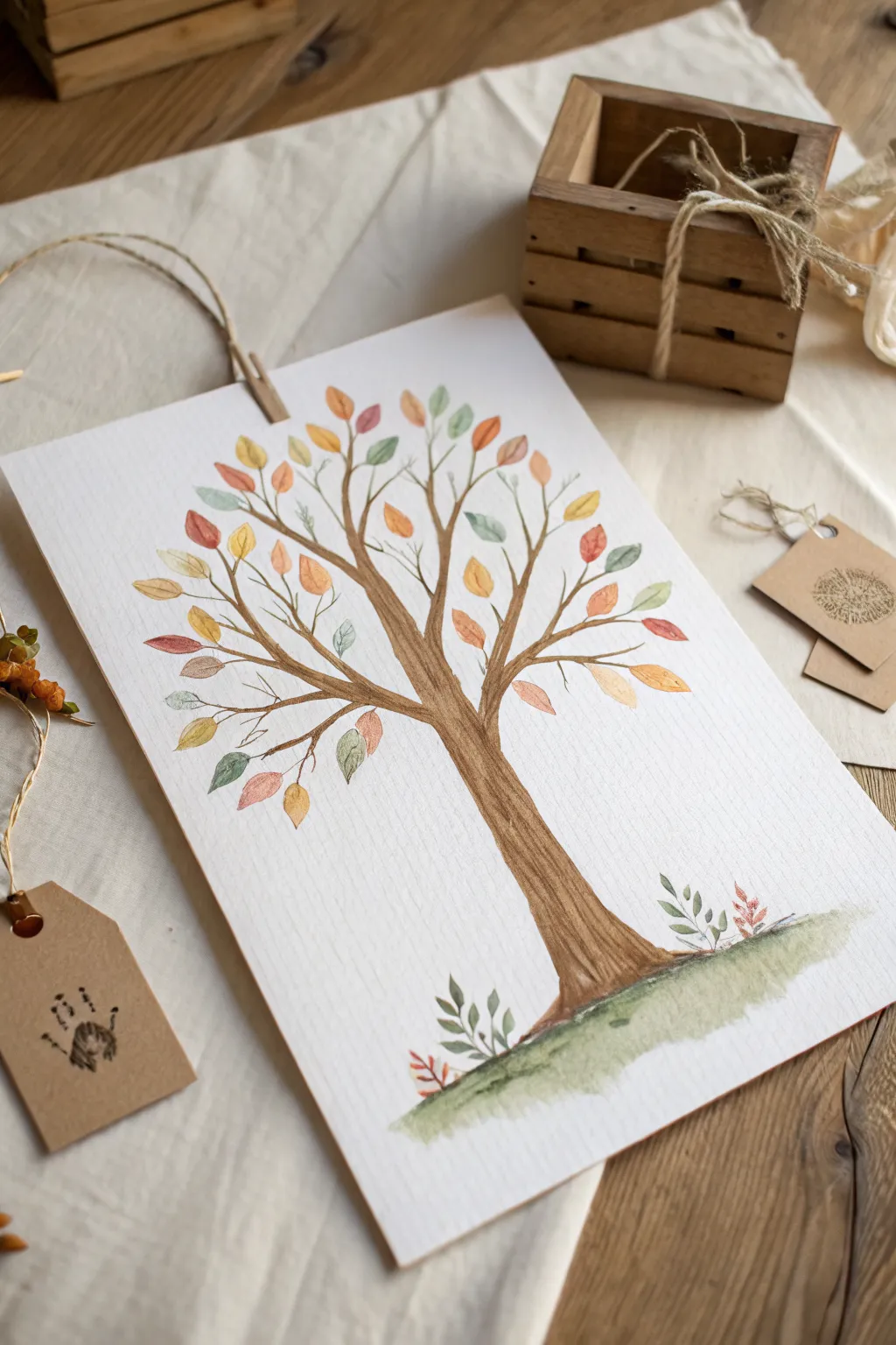 A sweet handprint family tree painting idea that feels modern, warm, and grandma-ready
