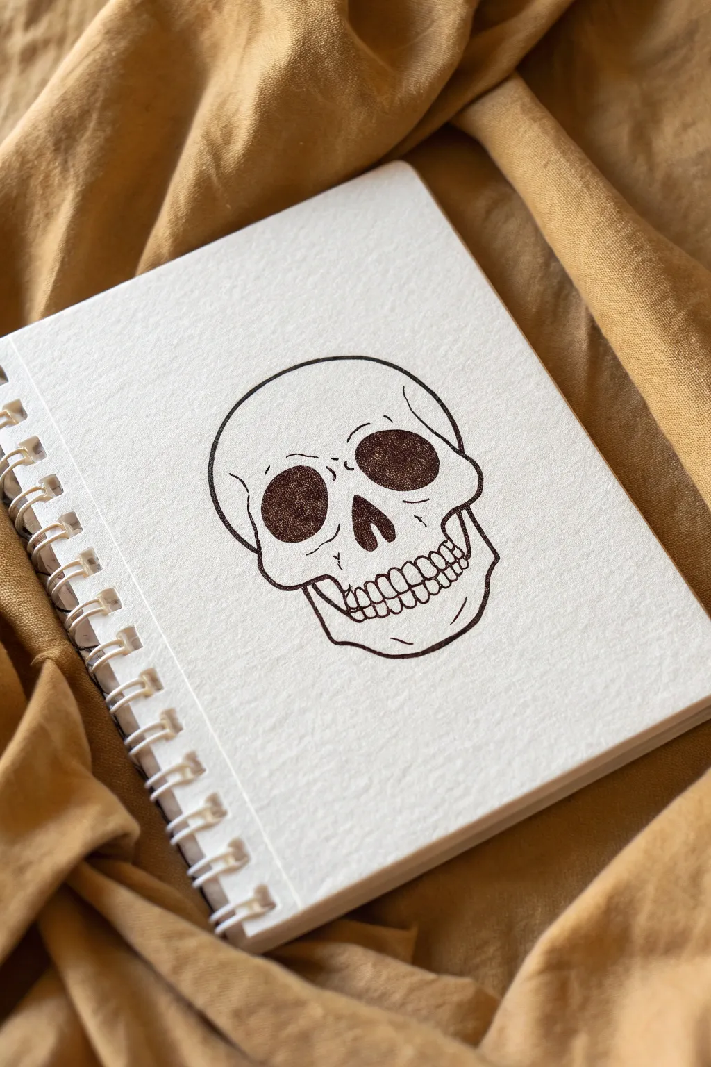Clean skull icon outline in two sizes, minimal and bold, perfect for easy tattoo sketches.