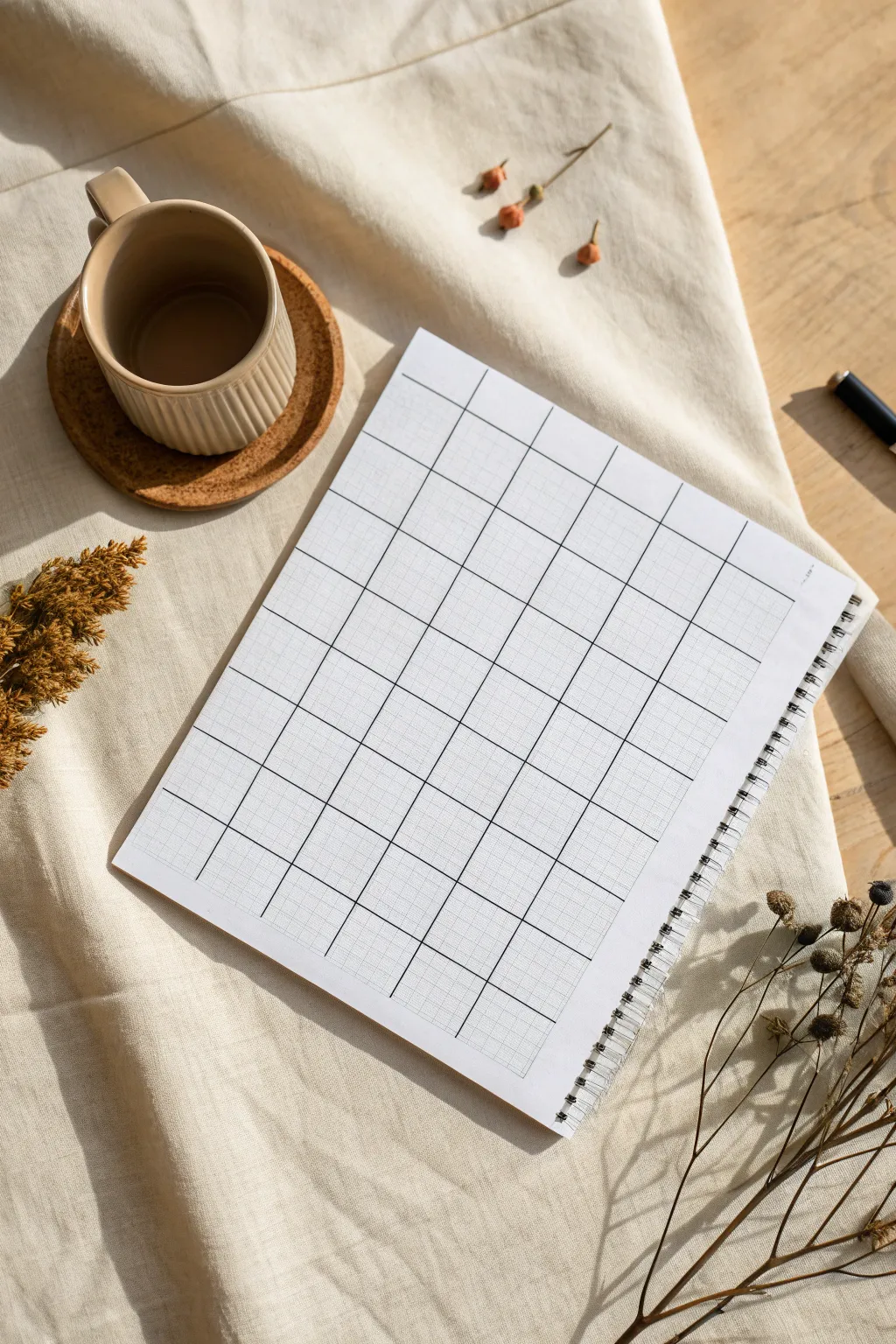 Chevron stripes on graph paper, built one square at a time for crisp minimalist pattern practice.