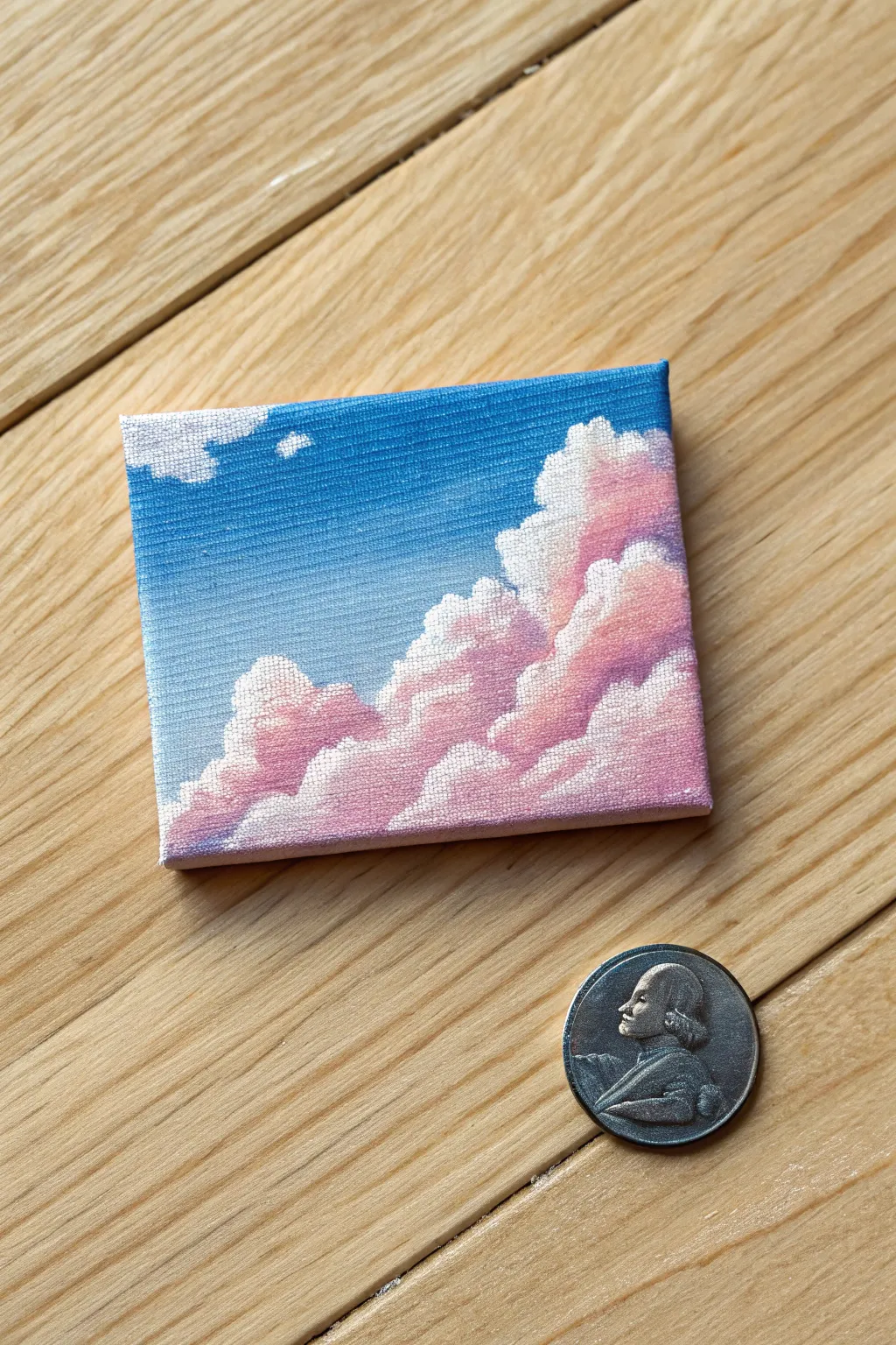Capture the sky on a tiny scale. This dreamy mini cloud study is the perfect afternoon creative escape.