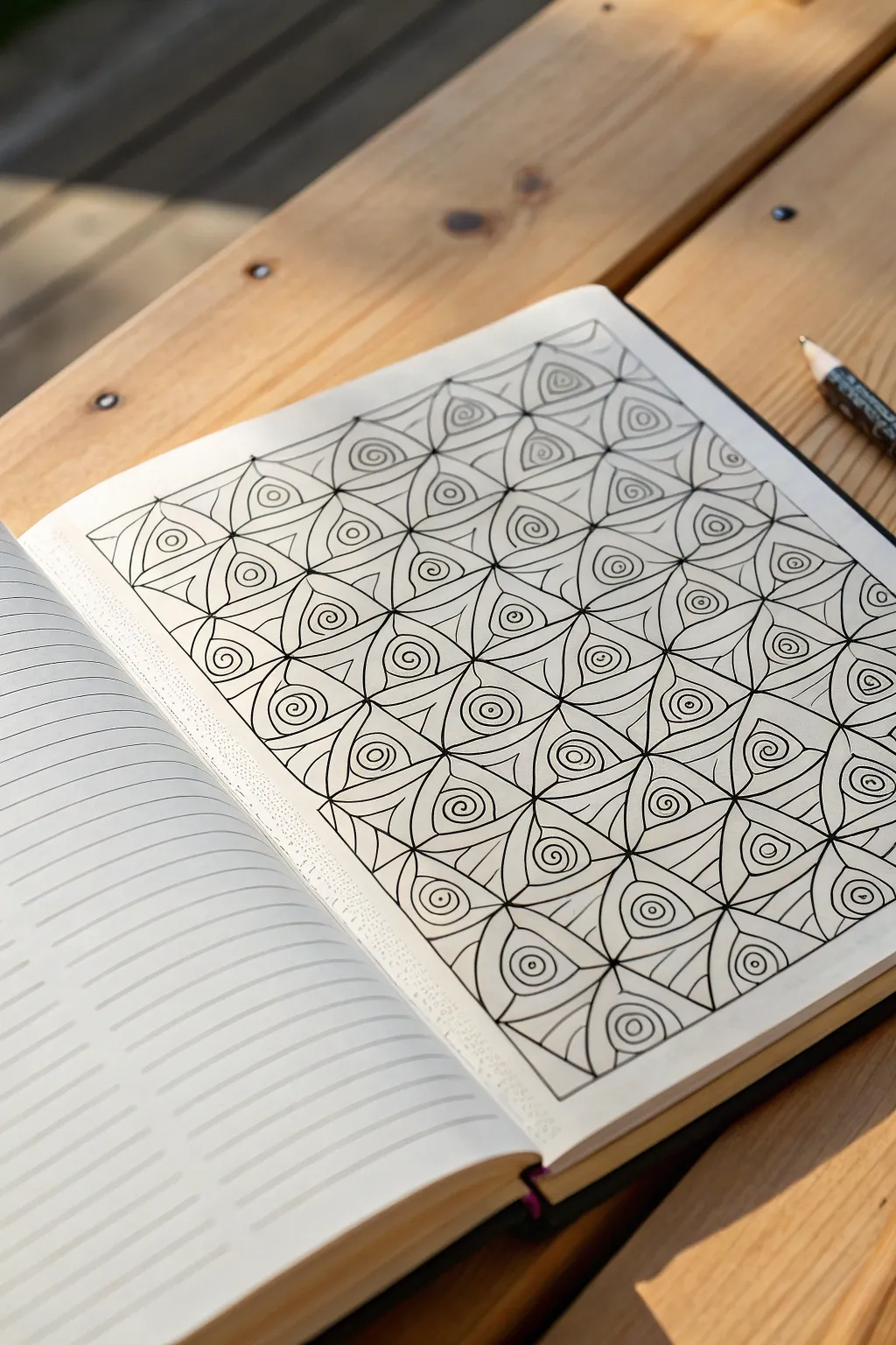 Find clarity and calm with these repetitive zen patterns and easy sketchbook doodles.