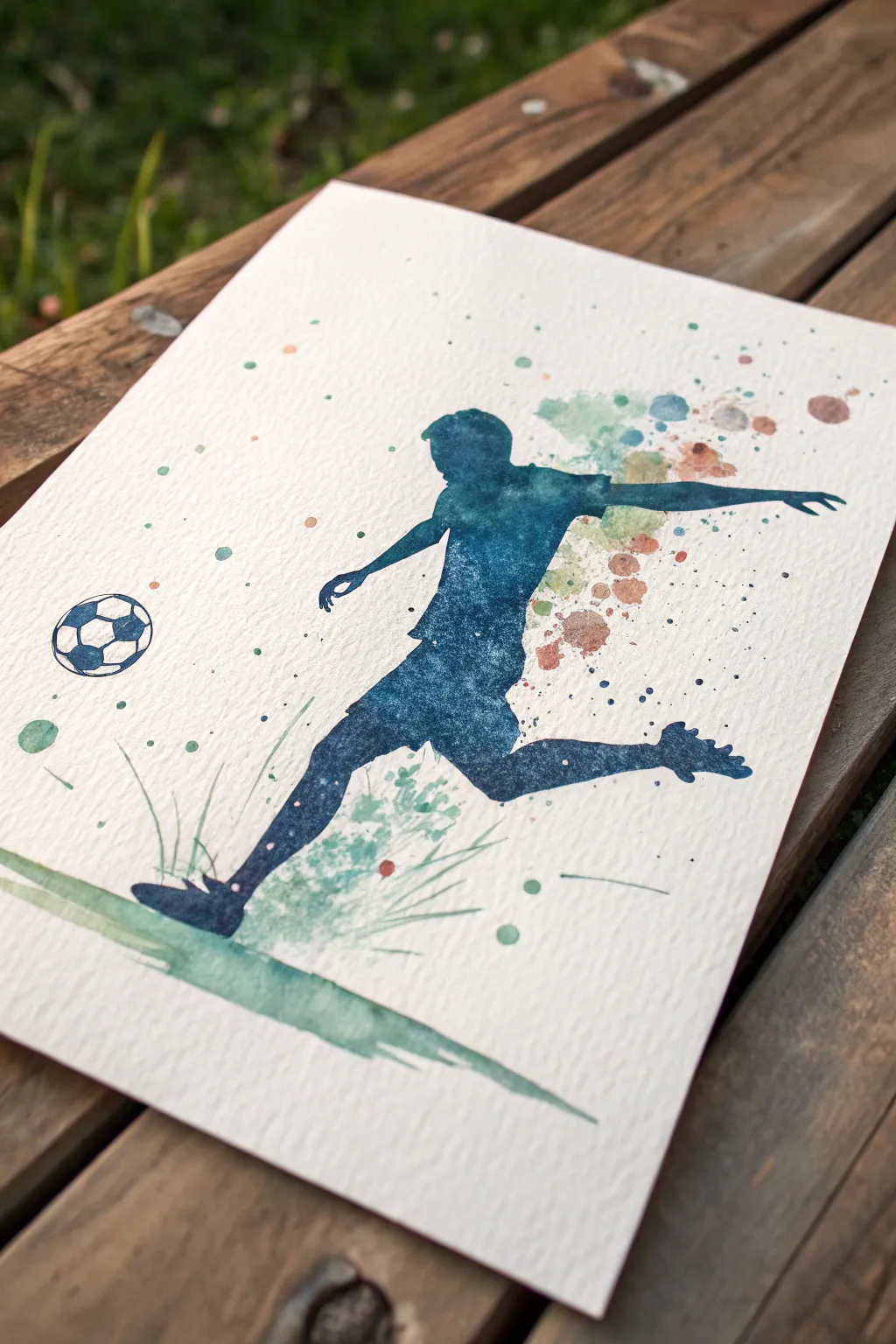 Capture the game's energy with fluid watercolor splashes and dynamic movement.