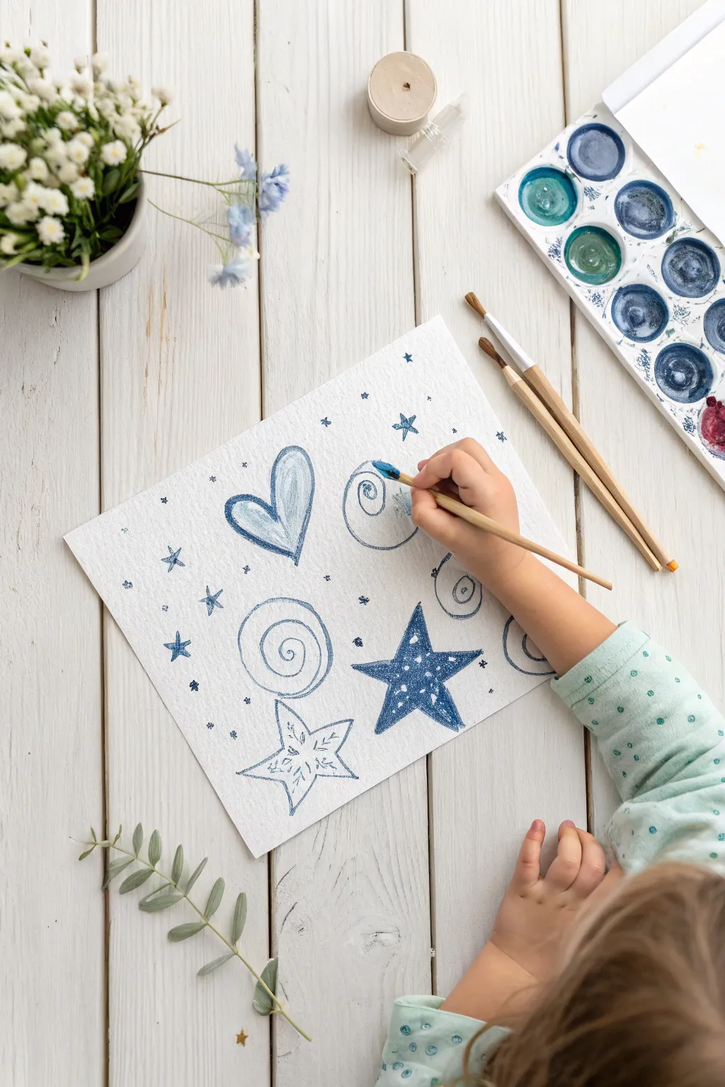 Reveal hidden magic with this fun white crayon and watercolor resist art project.