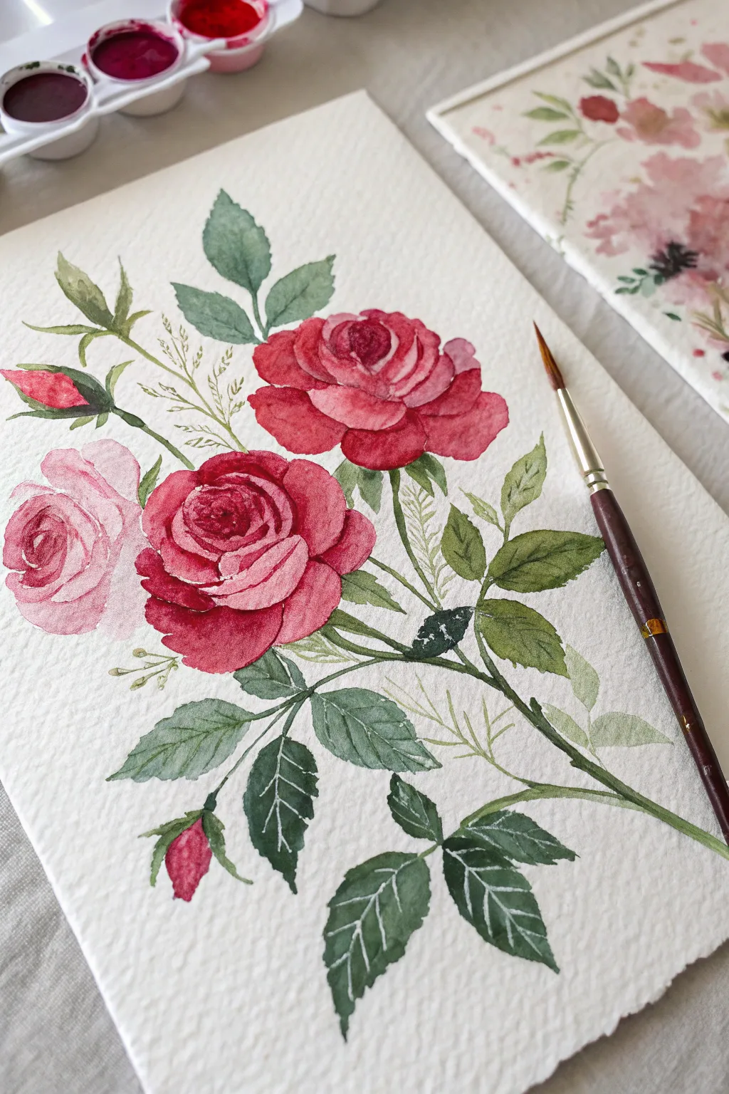 Master the art of loose watercolor roses with this easy and beautiful beginner technique.