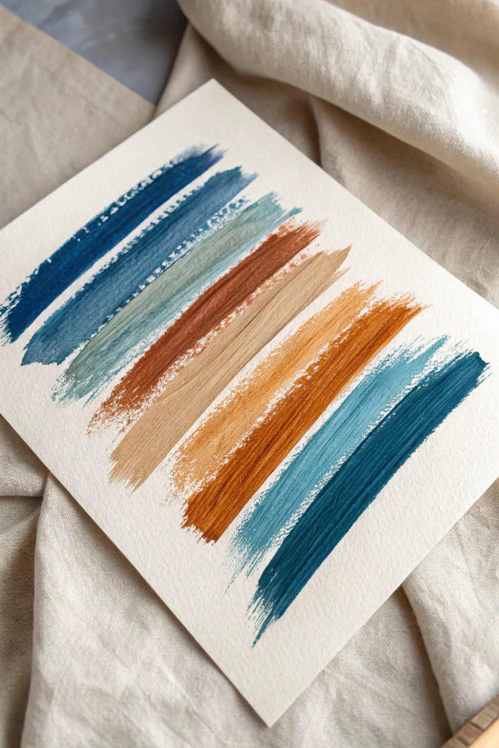 Loose layered brushstrokes with bold color contrast, easy texture you can recreate fast