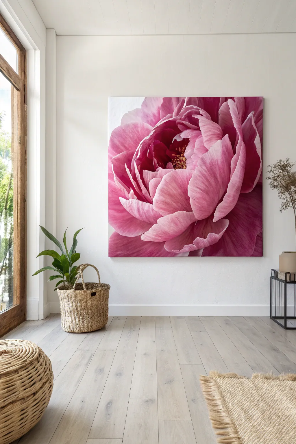 Transform your space with a bold, oversized macro floral. A stunning statement piece for minimal walls.