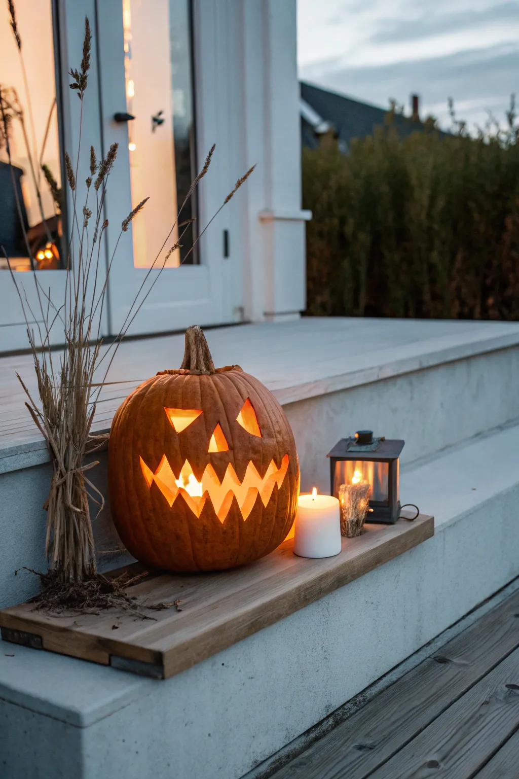 Spooky X-eyes pumpkin glow in minimalist boho style, bold contrast for a striking fall vibe