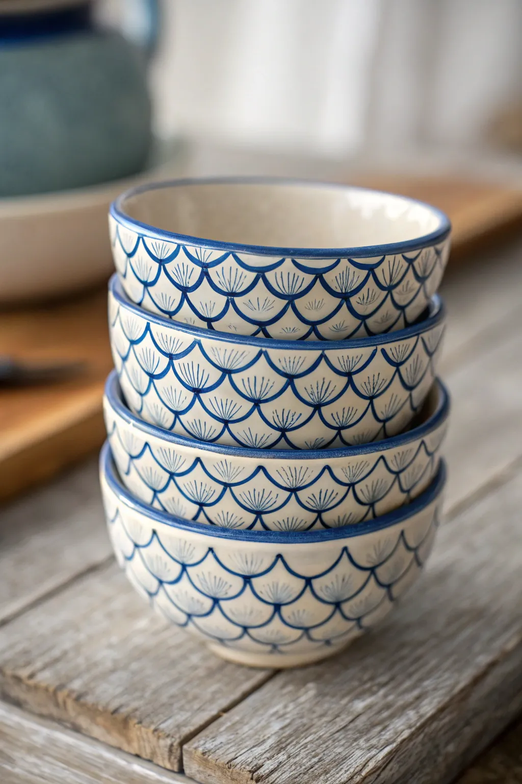 Repeat scallops outside the bowl for an easy, striking pattern with minimalist boho charm