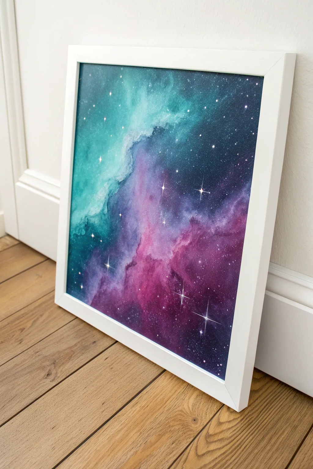 Soft-layered nebula spray paint art with glowing clouds and deep space contrast, minimalist vibe