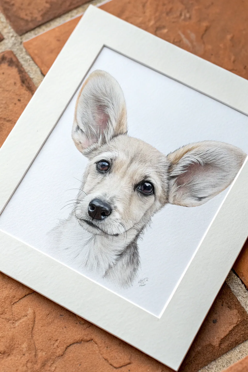 Floppy-eared puppy sketch close-up for dog drawing ideas, soft fur texture and a sweet nose