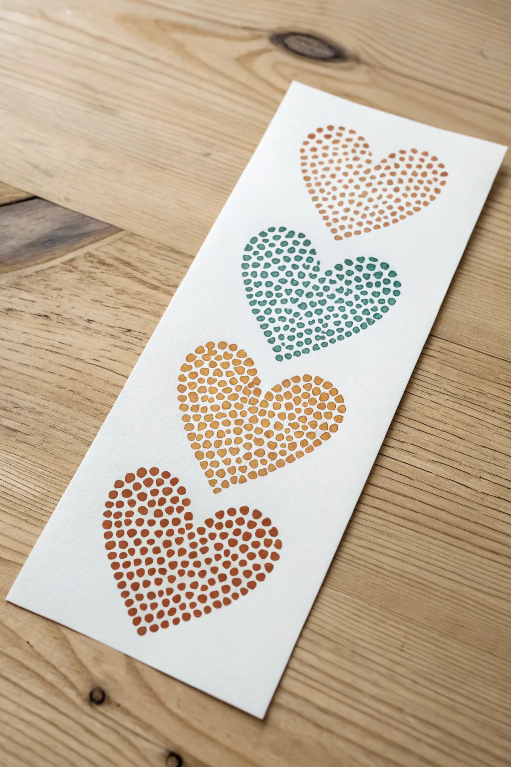 Heart dot painting ideas for kids with bold color combos and clean Scandinavian boho style