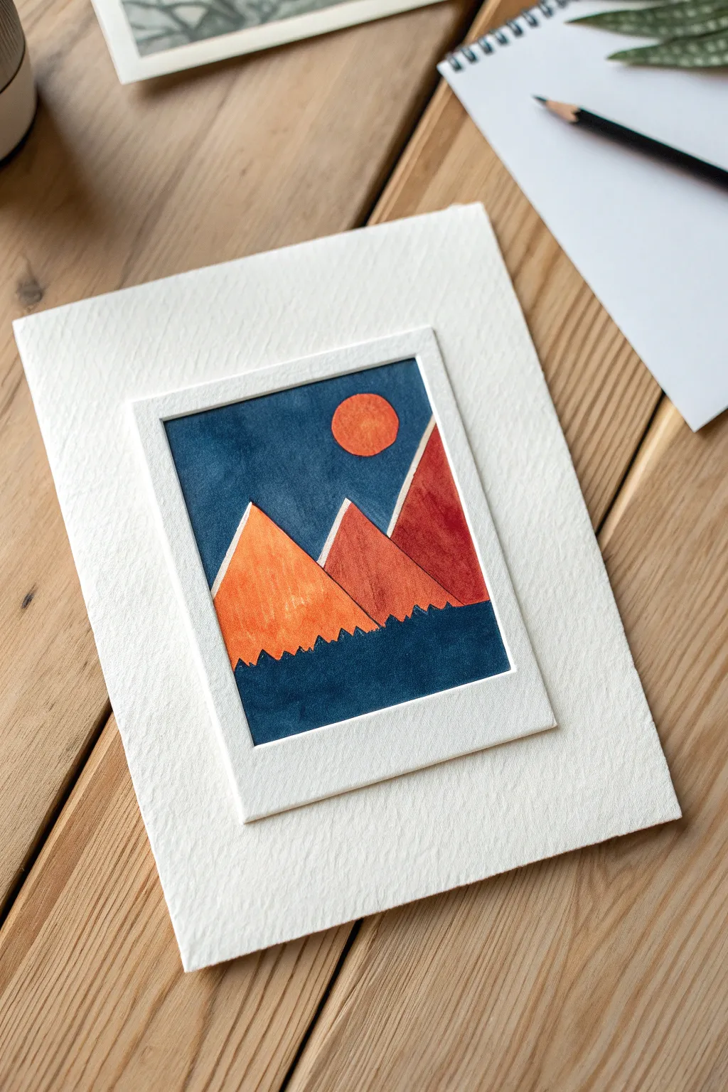 Capture a tiny world. This polaroid landscape sketch is the perfect minimalist creative project.
