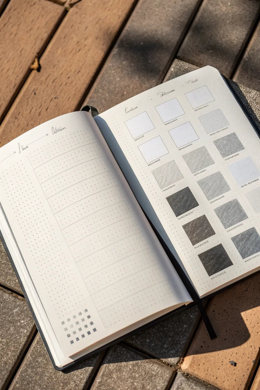 Minimal value ladder and shaded sphere study, crisp contrast and calming Scandinavian-boho vibes