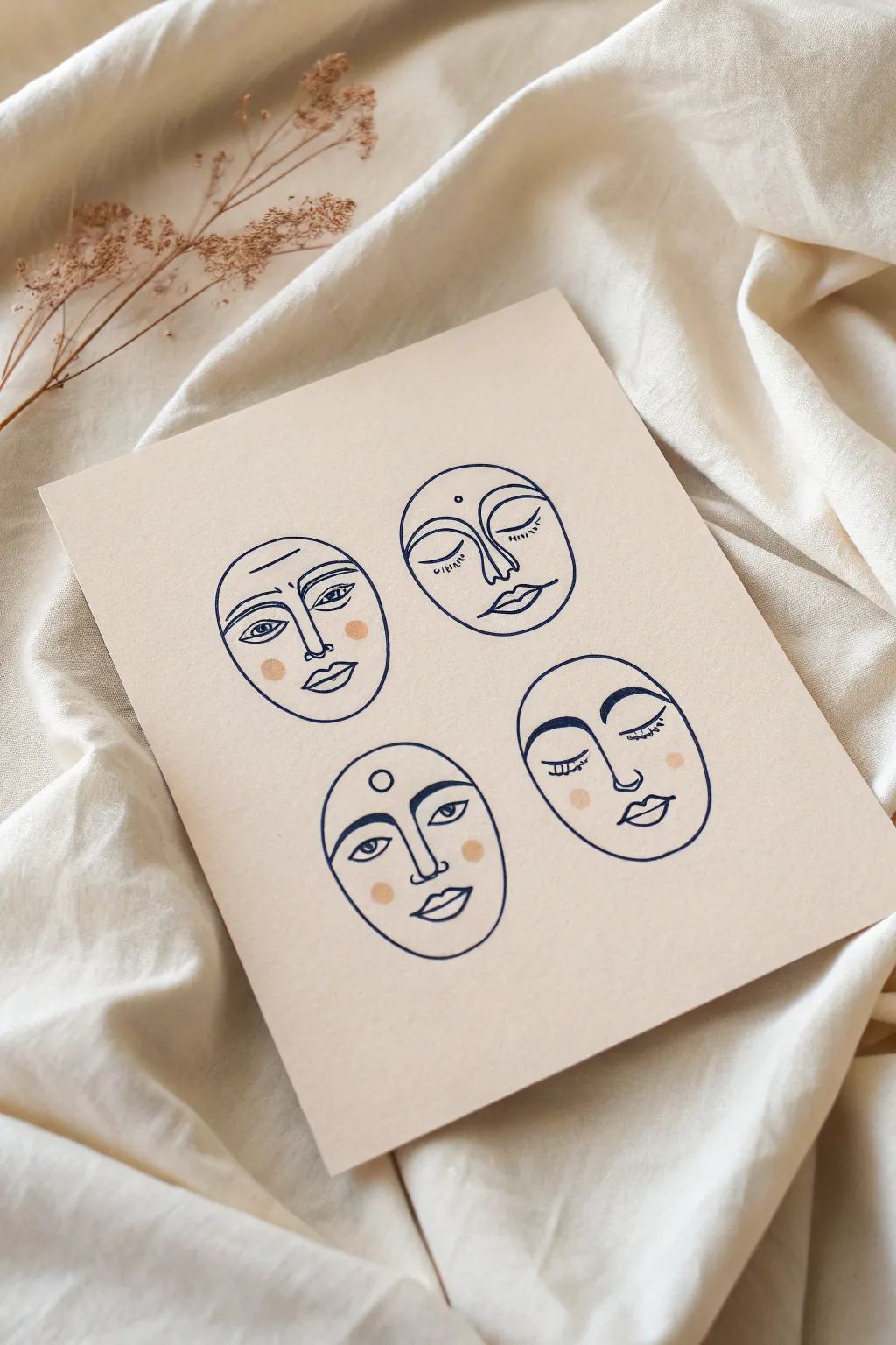 Quick portrait practice: three expressive faces built from simple circles, jaws, and clean lines