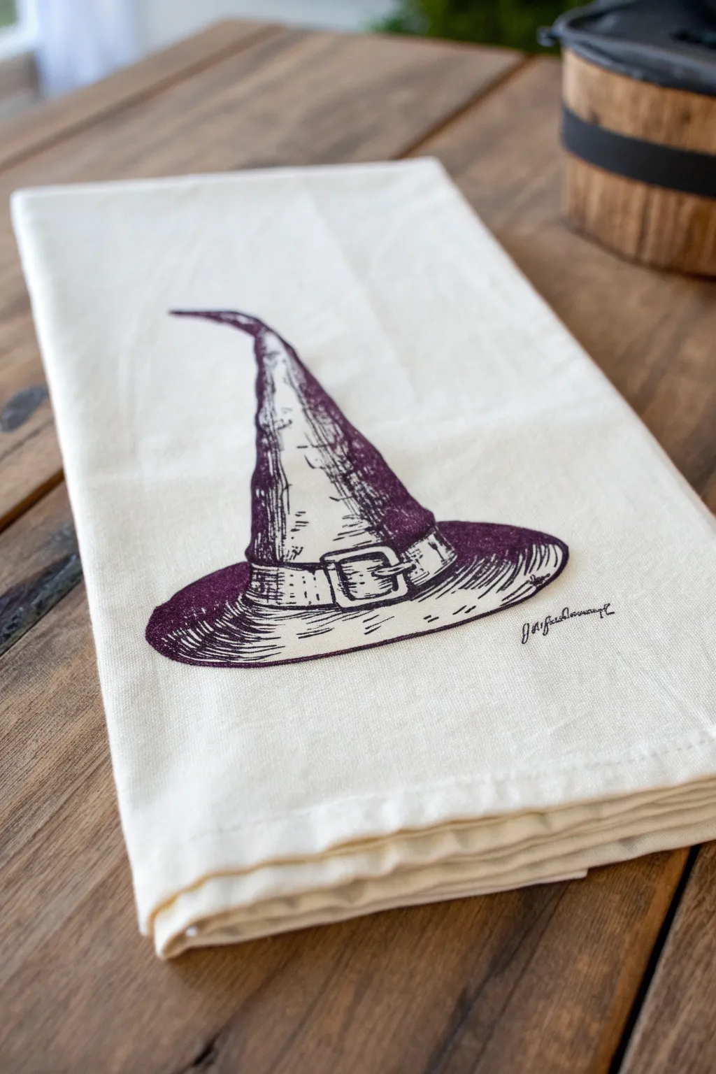 Witch hat sketch inspiration with textured folds, buckle detail, and spooky crosshatching