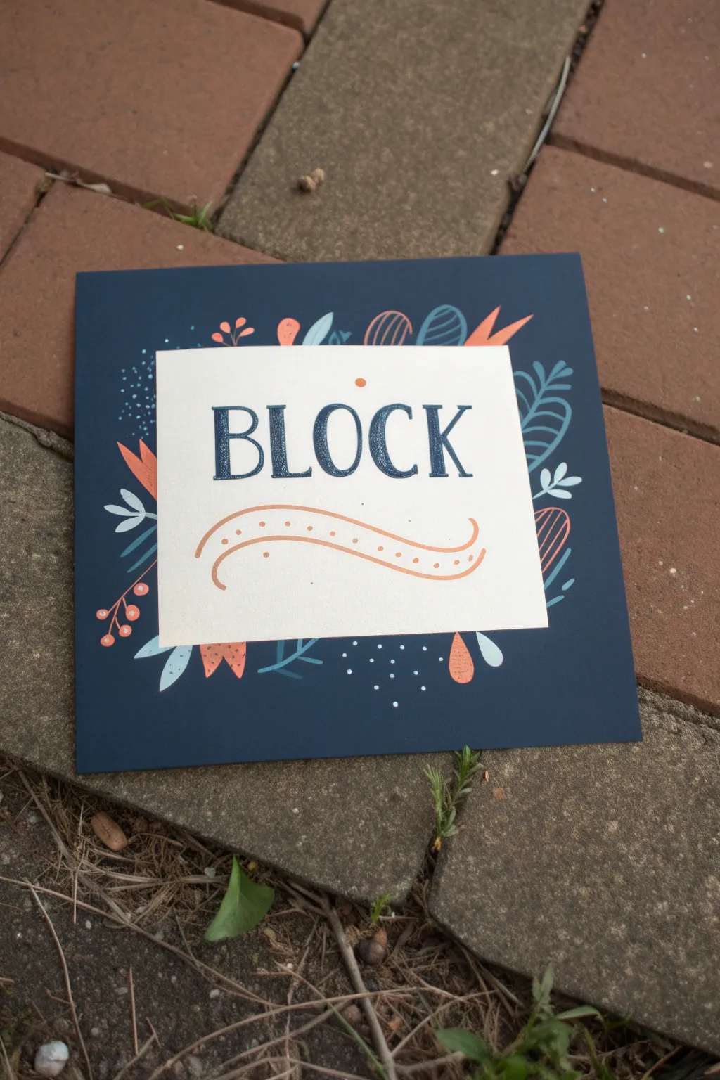 Chunky paint pen quote block on dark paper, clean banner edges, bold contrast, boho minimal vibe