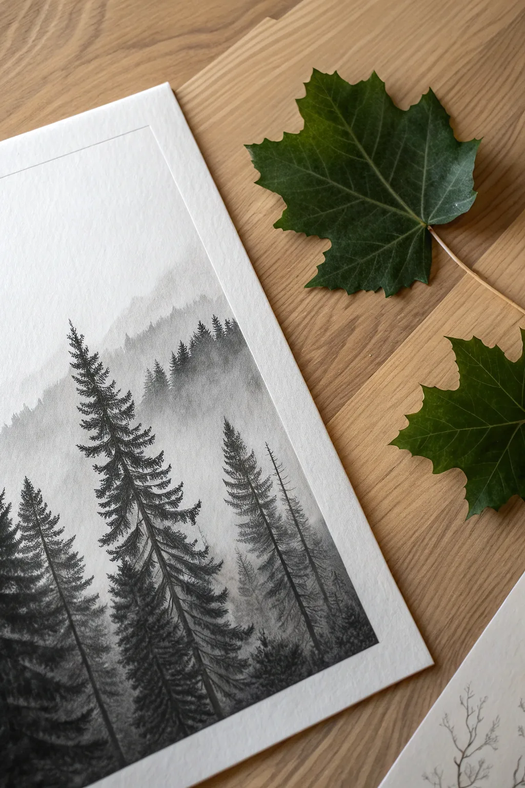 Escape into nature and master depth with this moody atmospheric forest pencil drawing idea.