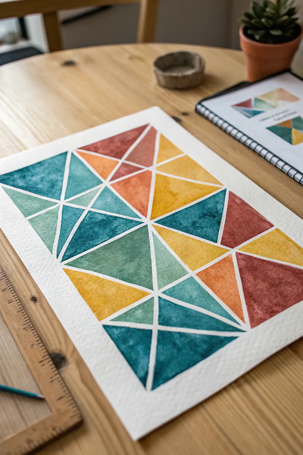 Discover the satisfying magic of tape resist art! Perfect lines meet bold, messy colors.