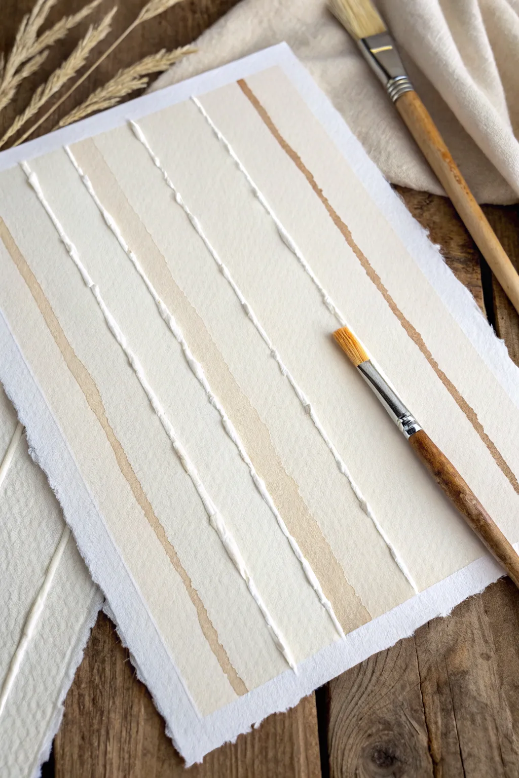 Crisp meets dry-brushed: a minimalist stripe study that turns repetition into calm rhythm.