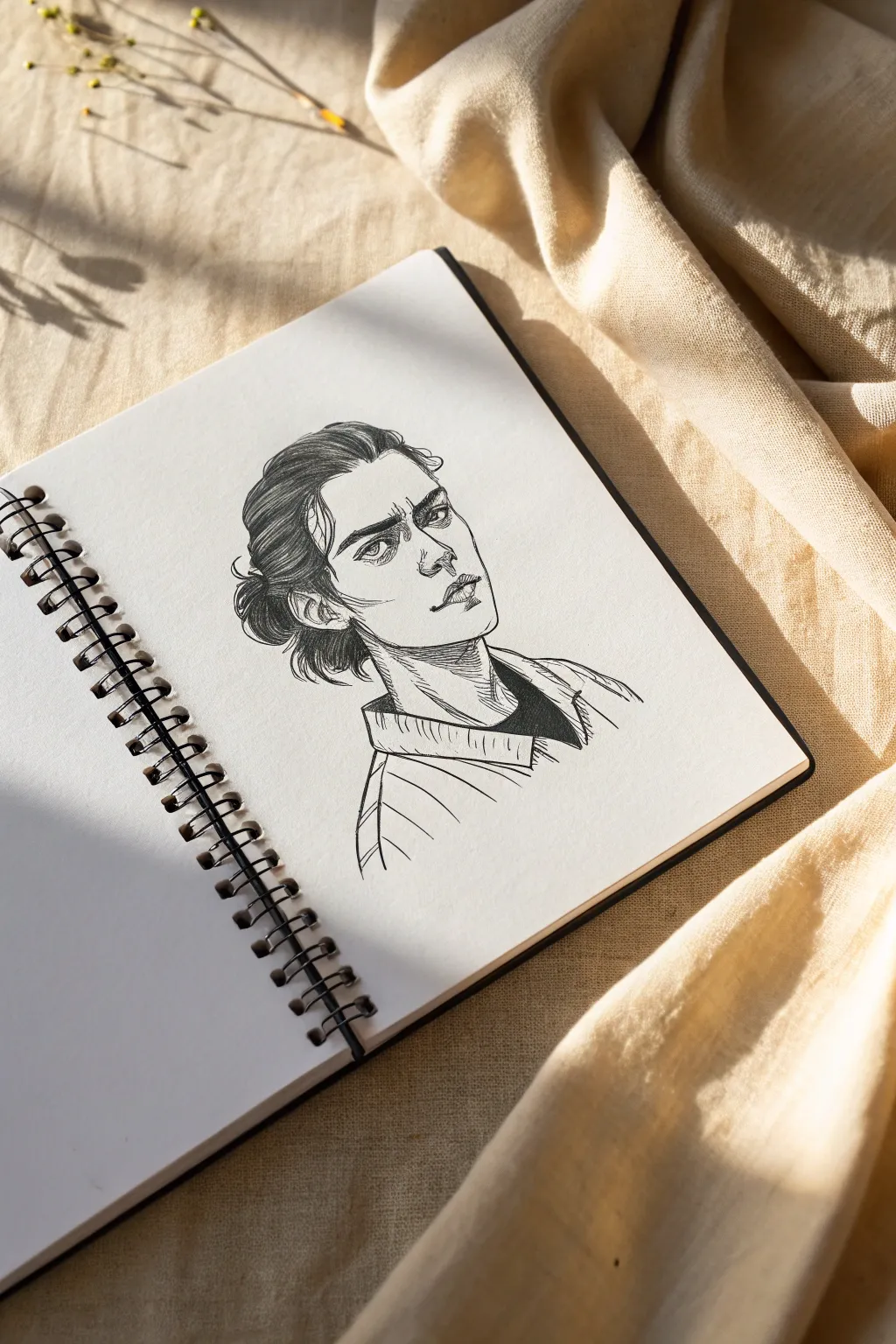 Minimalist anger portrait with steam from both ears, crosshatched cheeks, and a clenched jaw