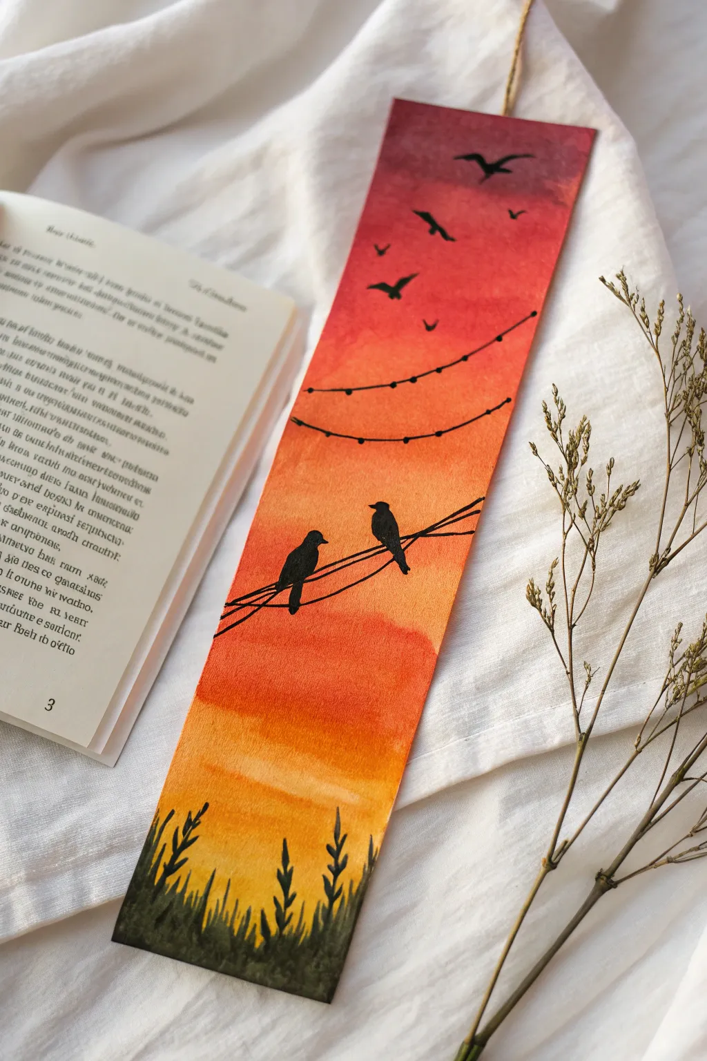 Capture the magic of golden hour with high-contrast bird silhouettes.