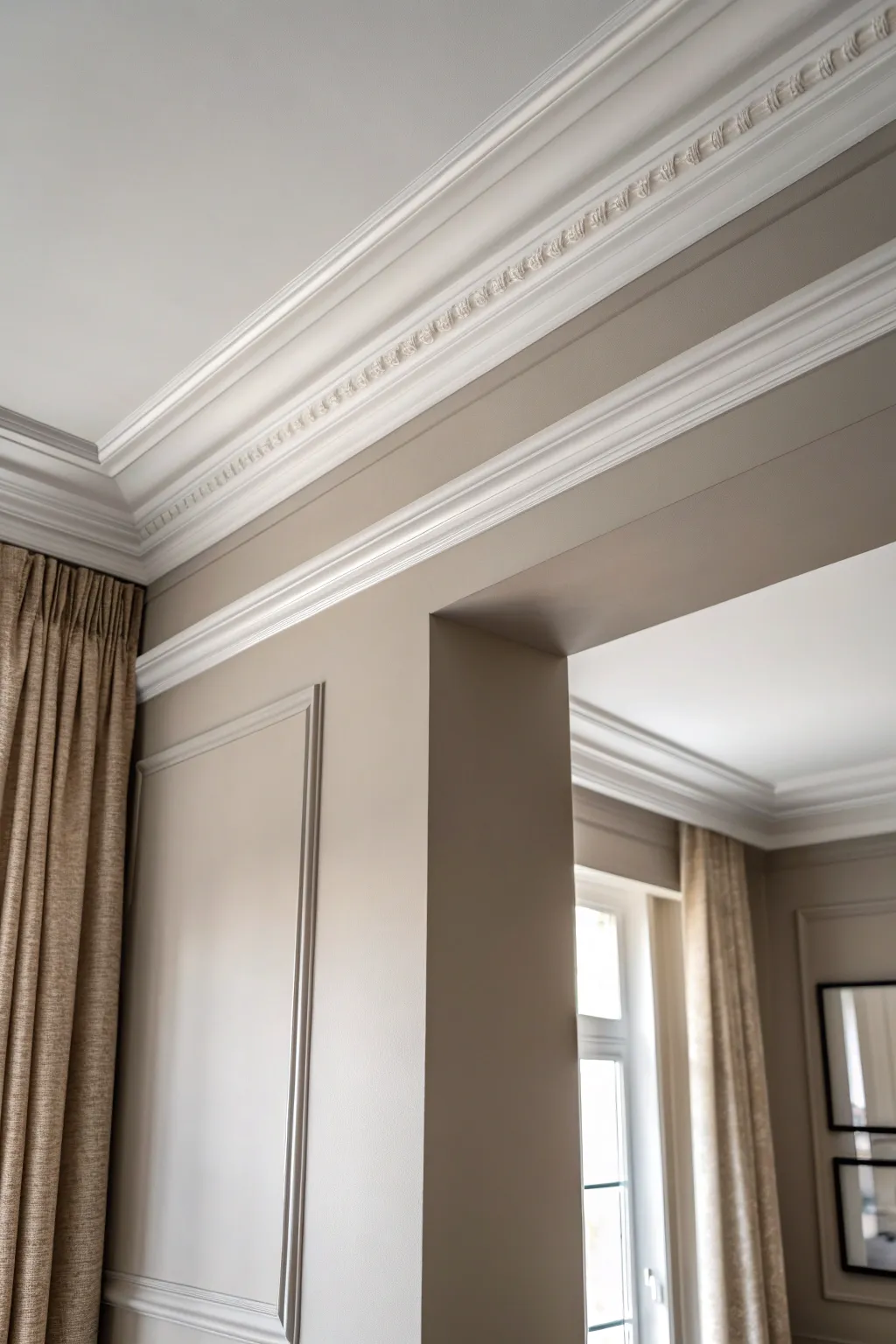 See how matching crown molding, walls, and ceiling creates a moody, seamless color-drenched look.