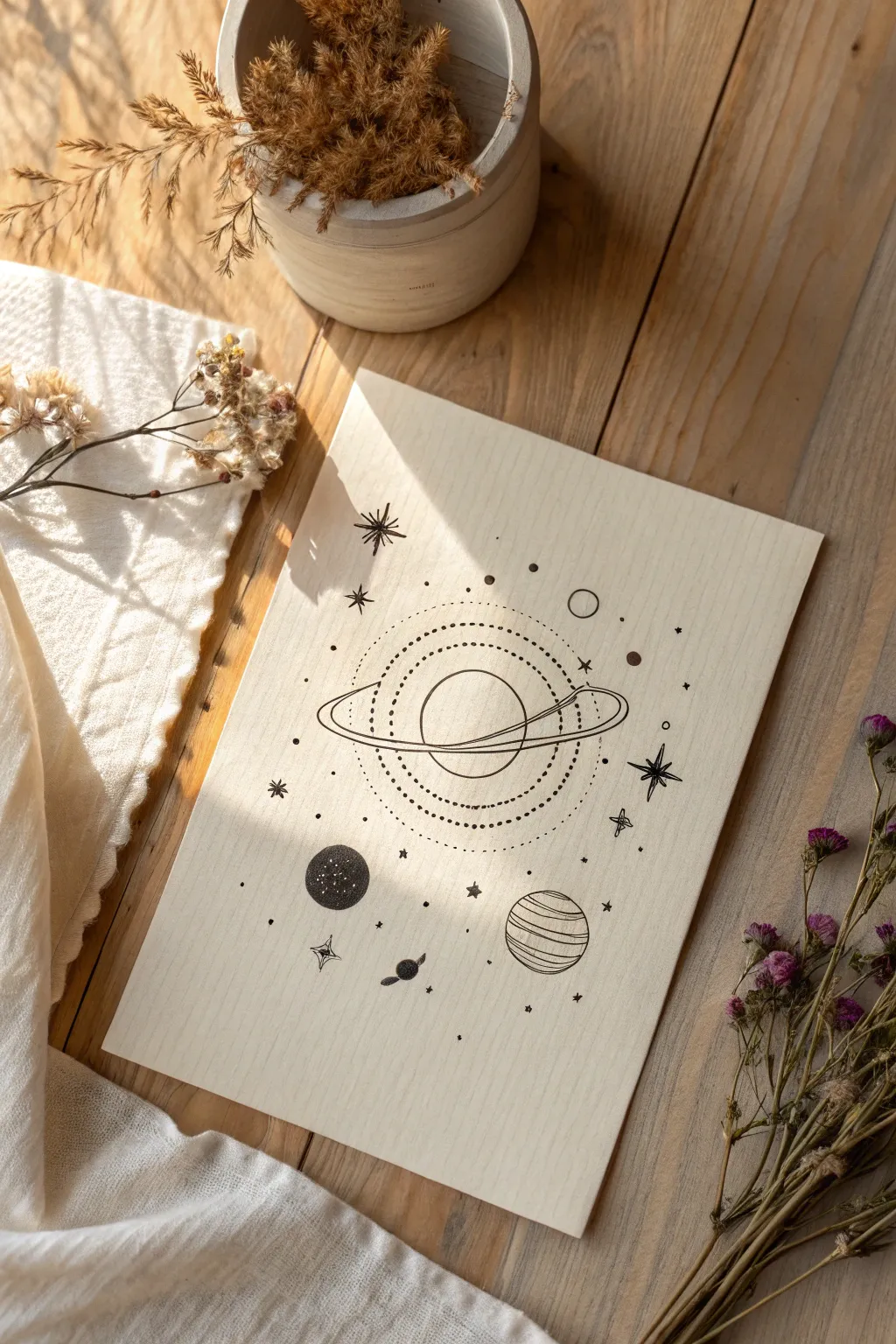 Create a dreamy mini universe in your sketchbook with this aesthetic and simple solar system doodle idea.