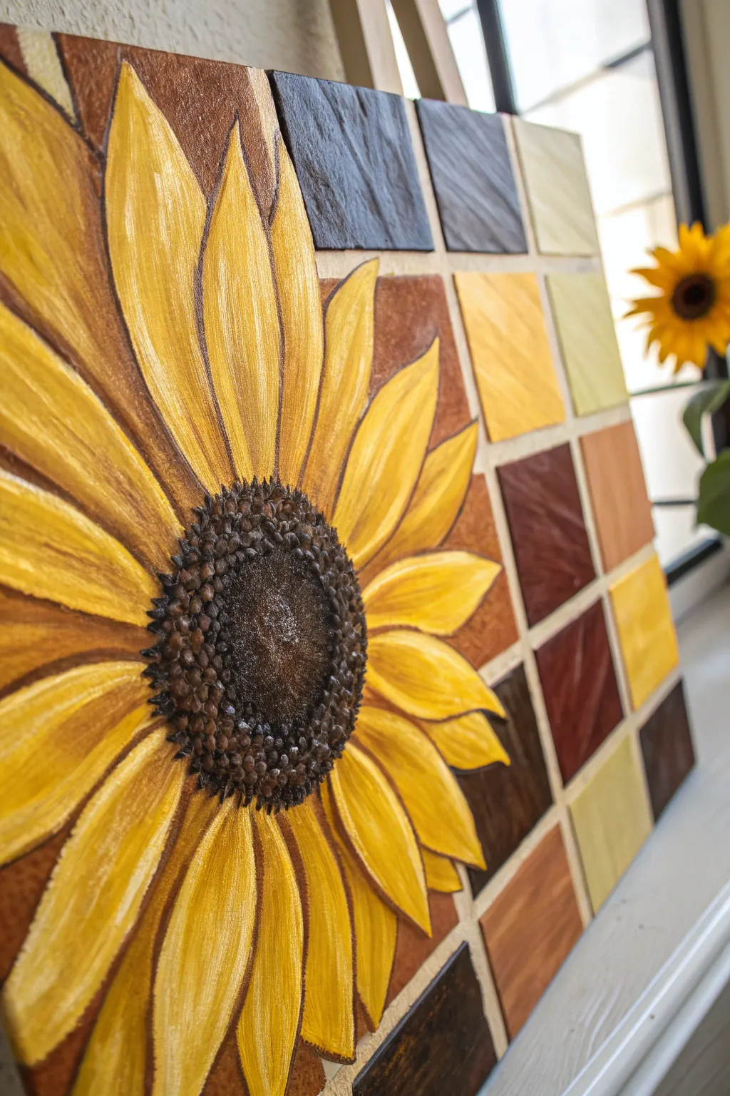 Capture nature's beauty with bold, simple strokes. This macro sunflower project is pure joy to paint.