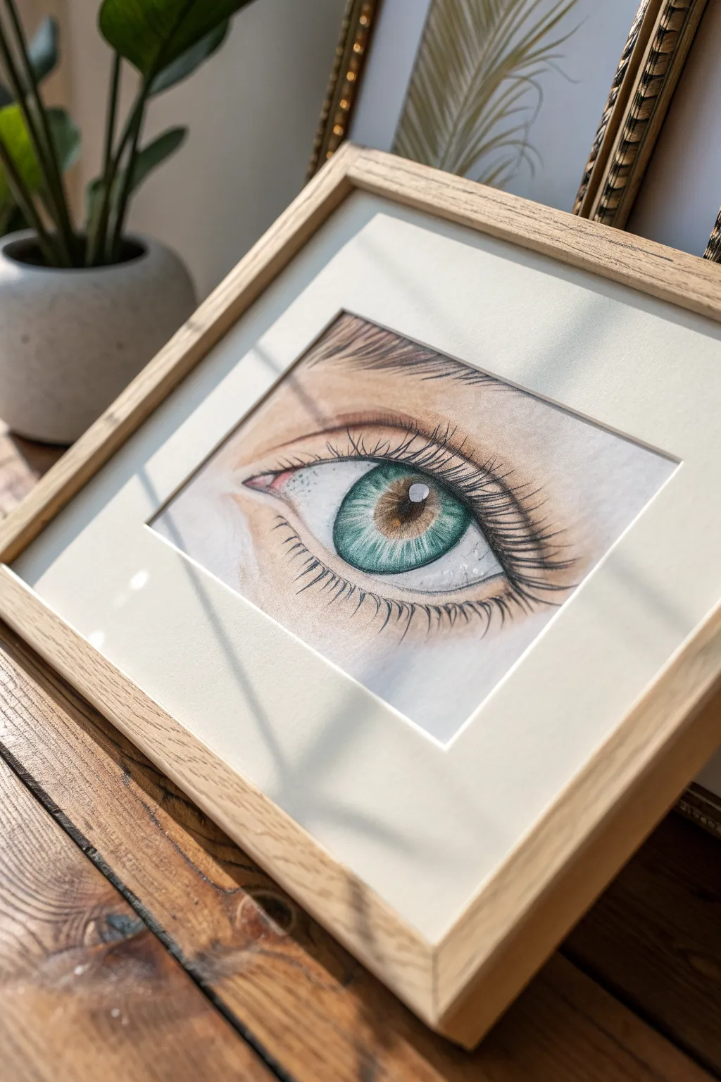 Glassy digital-style eye idea: soft gradients, bright highlights, and a luminous rim light