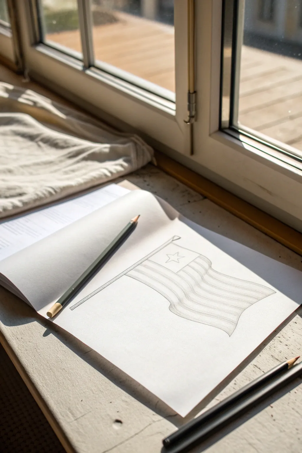 Map flag folds from big to small using light guide lines for clean, realistic motion.