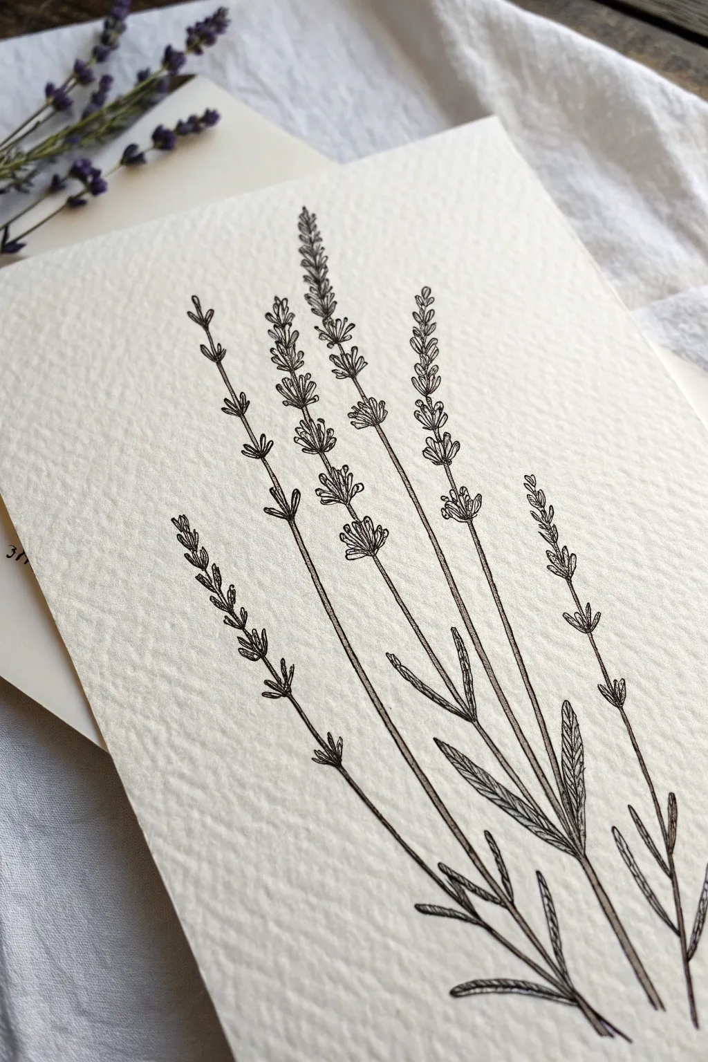 Create serene botanical art with this delicate stippled lavender drawing technique.